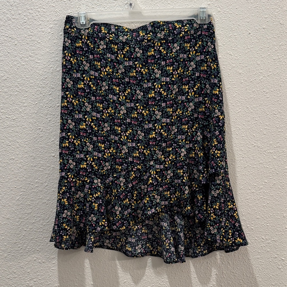 LOFT Multicolor Floral Skirt